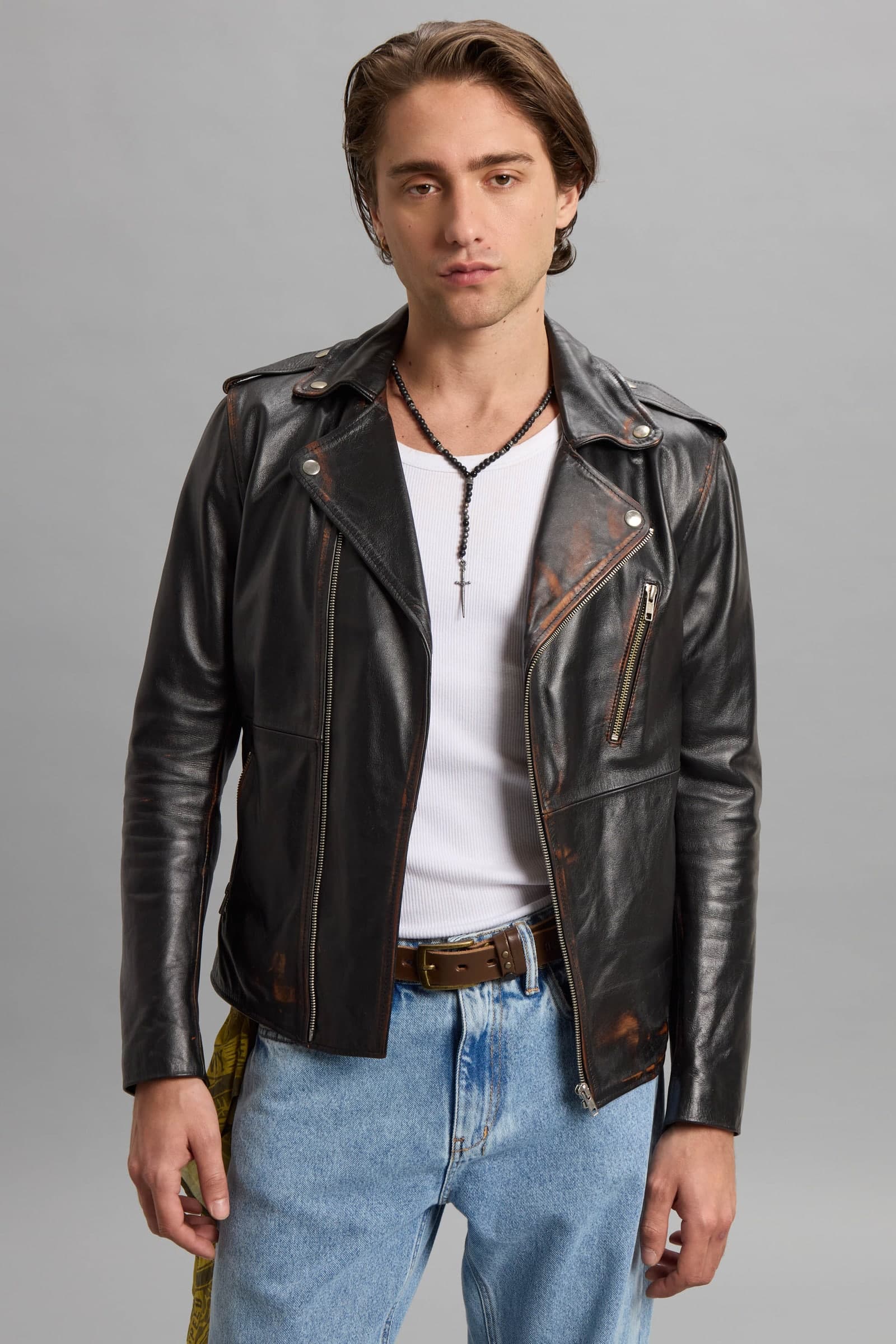 CAMPERA CUERO BIKER HAWK
