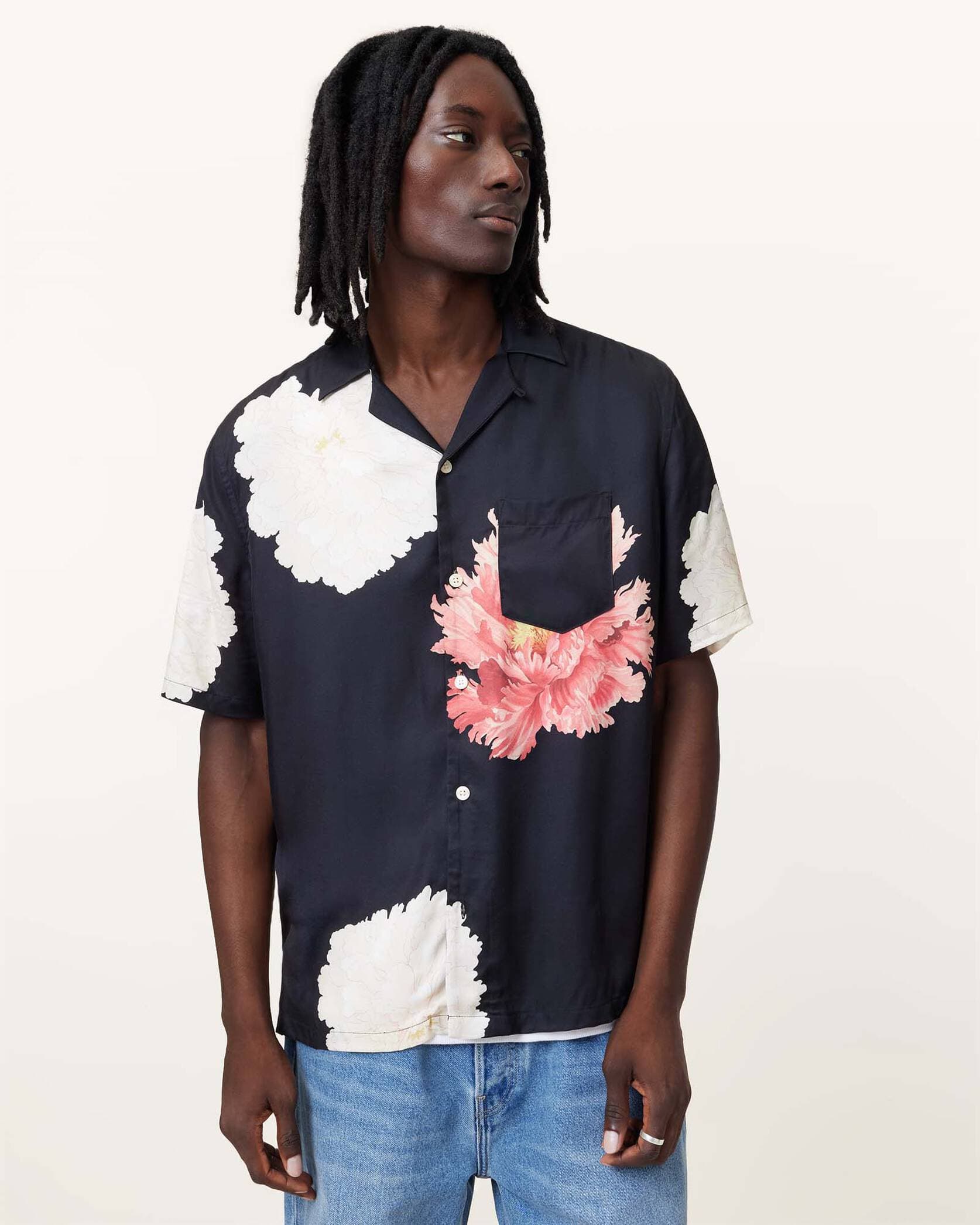 Fleur Relaxed Fit Floral Shirt all saints